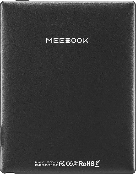 2023 MEEBOOK M7, 6.8 inch e-ink reader + Carta 1200 300 PPI+ Pocket Size + Quad Core 1.8 GHz Processor + 3GB RAM+ 32GB Internal Storage, Android 11, Wifi, Blutooth, Speaker, Micro SD Card Slot E-reader body + USB Cable + Free Jelly case