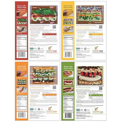 Miniatura 2 de Envolturas para sándwich de tomate, zanahoria, manzana y mango (paquete de cuatro unidades) - Veganas, sin gluten, bajas en carbohidratos,