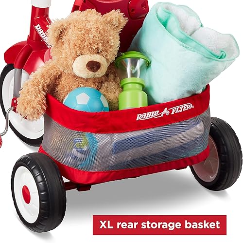 Miniatura 4 de Radio Flyer Stroll N Trike - Triciclo 4 en 1 para niños pequeños color rojo de 1 a 5 años