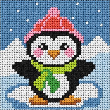 Orchidea Needlepoint Kit My First Embroidery Mini Penguin
