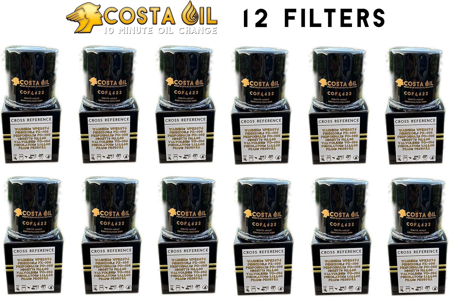 12 Pack COF4622 Costa Performance Filtration Synthetic Oil