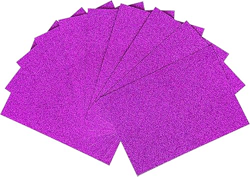 Miniatura 8 de YZH Crafts - Papel de cartulina con purpurina, sin desprendimiento, papel para manualidades y proyectos de bricolaje, papel brillante para hacer