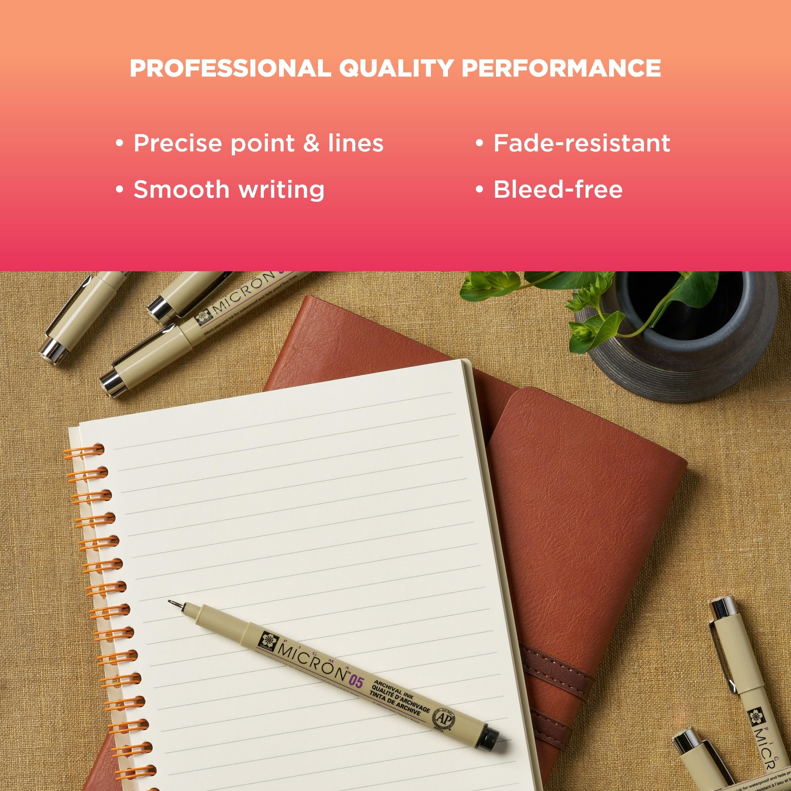 SAKURA Pigma Micron - Bolígrafos de punta fina, negro, 12 puntas gruesas, caja de 12 | Bolígrafos de tinta negra para escribir, dibujar o escribir en diario, marcas precisas que resisten la prueba del tiempo