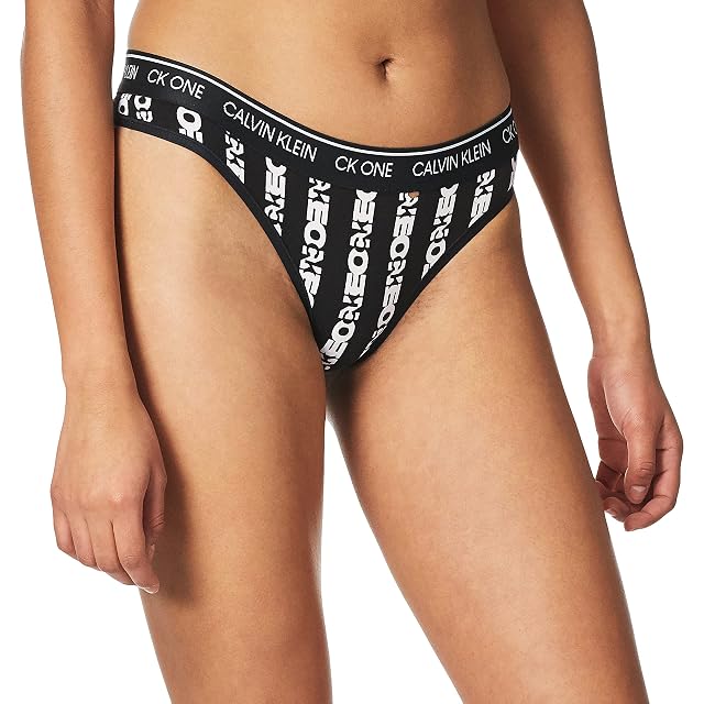 Calvin Klein Womens Ck One Cotton Thong Panty