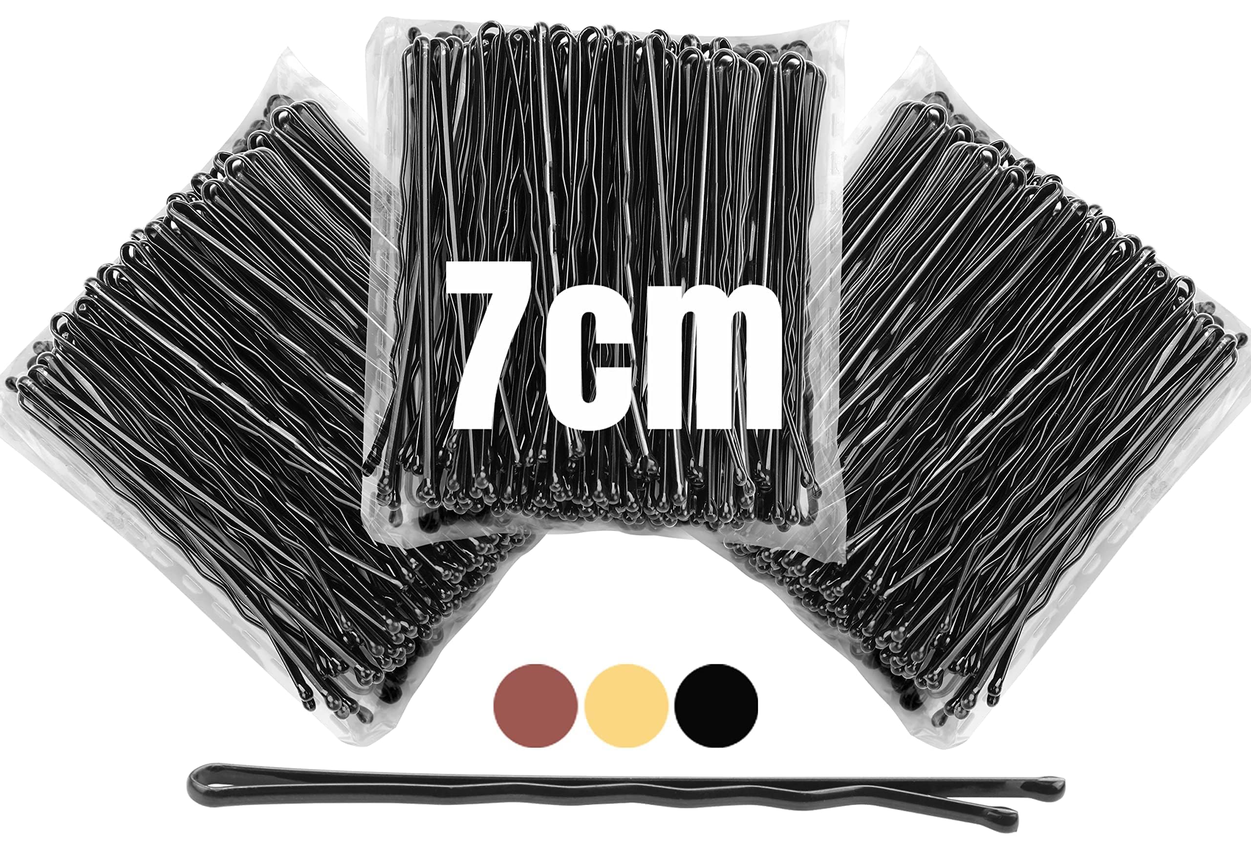 Mbsomnus 150 Stück Haarnadeln - 7cm Bobby Pins Haarklemmen Wellenform Hair Pin Haarklammer Metall Ideal für Frauen Mädchen Haarzusätze Alle Haartypen (Schwarz)