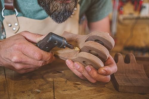 Miniatura 4 de Kutzall Paquete de fresas rotativas de 5 piezas, eje de 18 pulgadas, variedad - Accesorio para carpintería para Dremel, Foredom, DeWalt, Milwaukee.