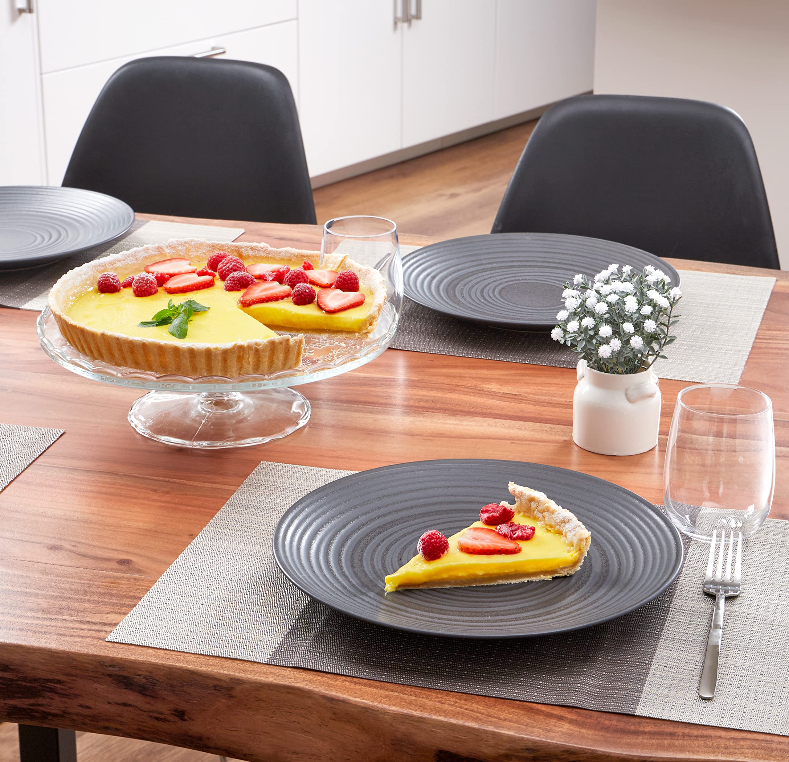 Grizzly Plaque de Cuisson Four Revêtement Anti-Adhésif peu Profonde (Lot de 3 avec bord ondulé)