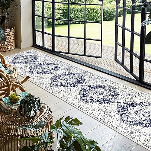 Miniatura 6 de Pauwer Alfombra de pasillo de 2 x 10 pies, alfombra larga lavable de cocina, alfombra de pasillo vintage de granja, alfombra suave para dormitorio,