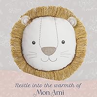Vista 4 de MON AMI Leopold Lion Almohada Decorativa – 14" Almohada de Peluche de Animal de Peluche para Abrazar, Cojín Decorativo para Guardería Infantil