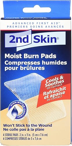 Spenco 2nd Skin húmeda Burn Pads., 47-019, Negro, 1, 1