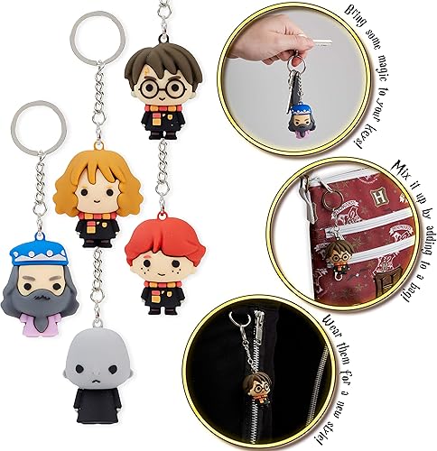 Miniatura 3 de Harry Potter Llaveros para niños, mini figuras, 5 o 7 llaveros de personajes Harry Ron Hermione para niños, coleccionables, regalos para niños