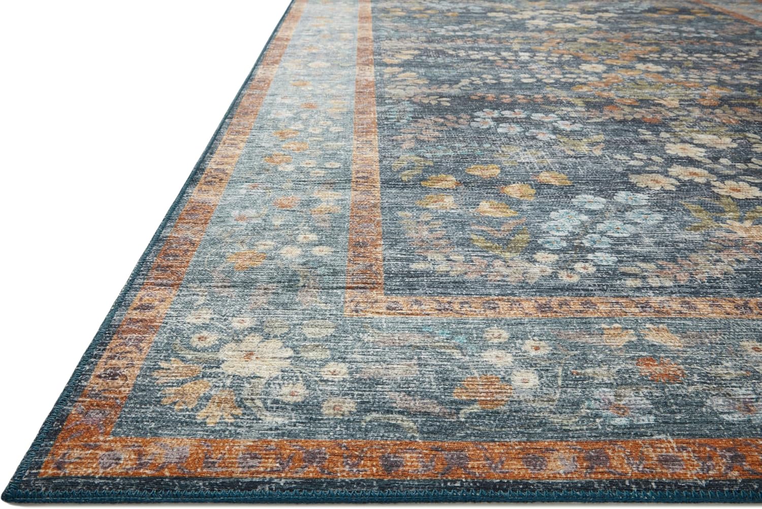 Loloi Rifle Paper Co Palais Dark Blue 7'-6" x 9'-6" Area Rug