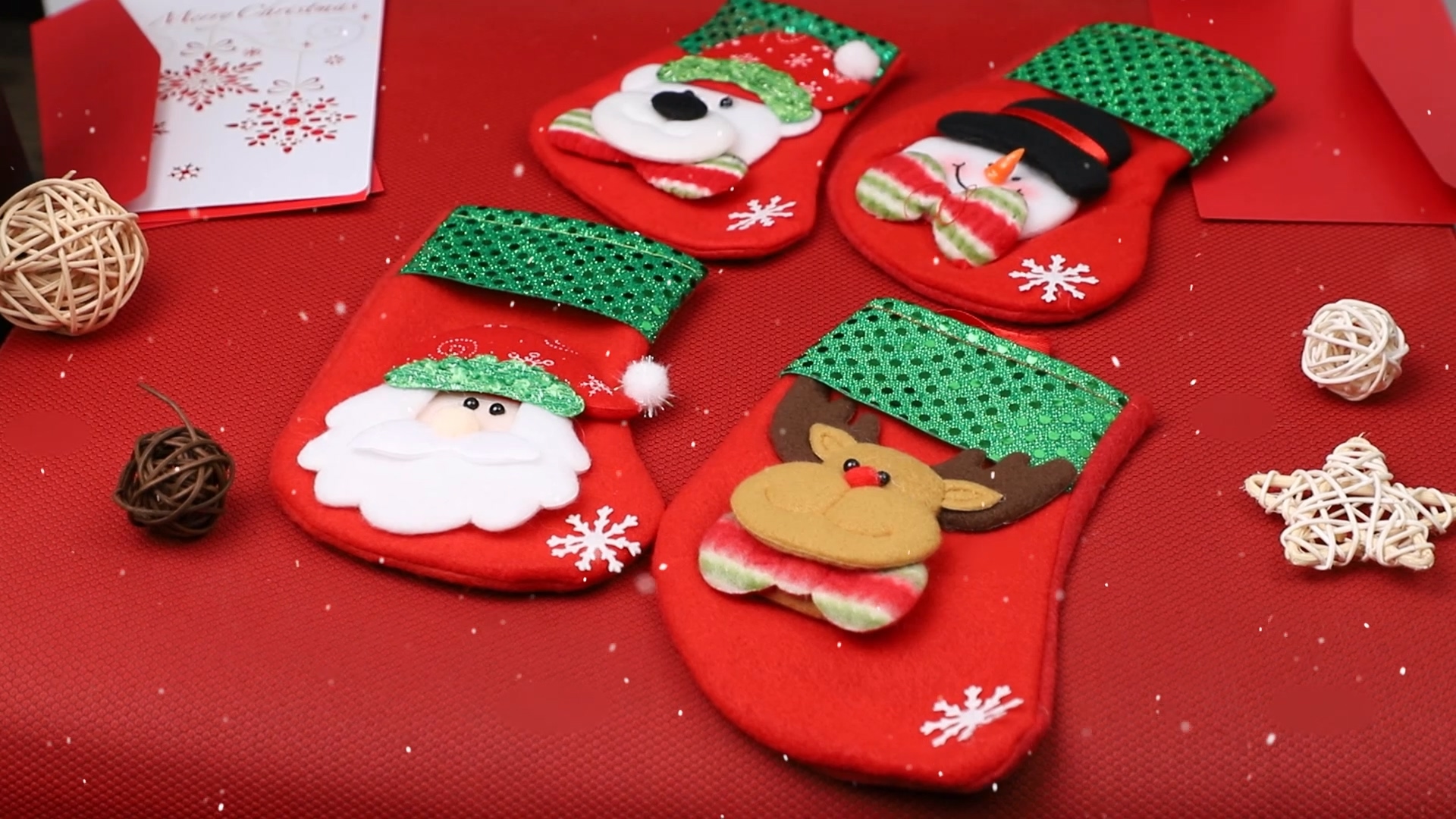 Decorazione Camino Appendini Calze Natale A Forma Di Alce Set