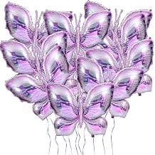 NOVWANG 10 Pcs 40 Inch Butterfly Foil Mylar Balloons Birthday Party Decor