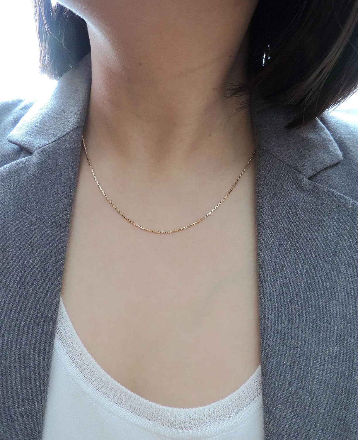 Venetian Style BOX Chain Necklace 
