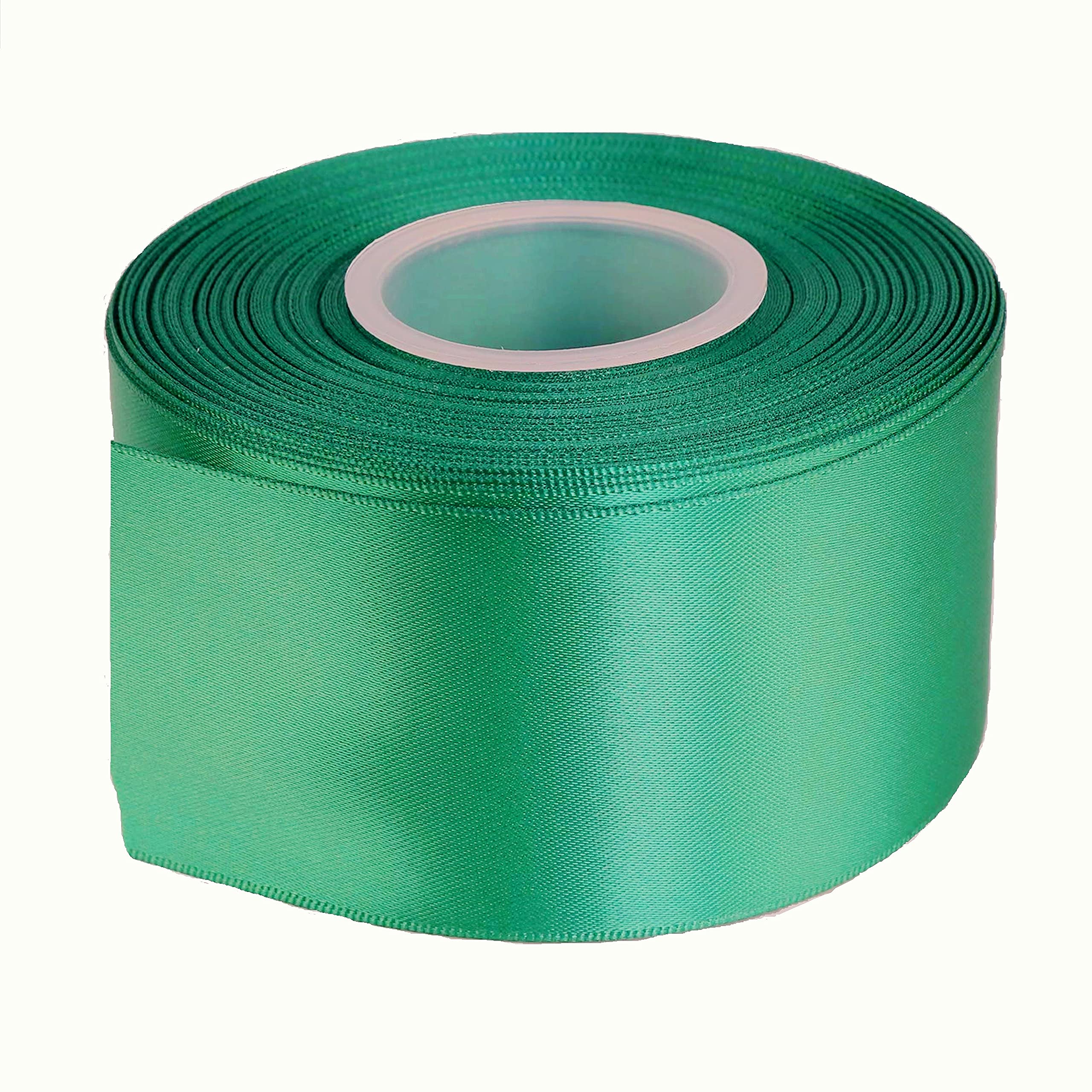 Double Faced Satin Ribbon -23 Metrs, Perfect for Wedding, Gift Wrapping, Bow Making & Other Projects (38mm X 23 Metres, Teal Green)