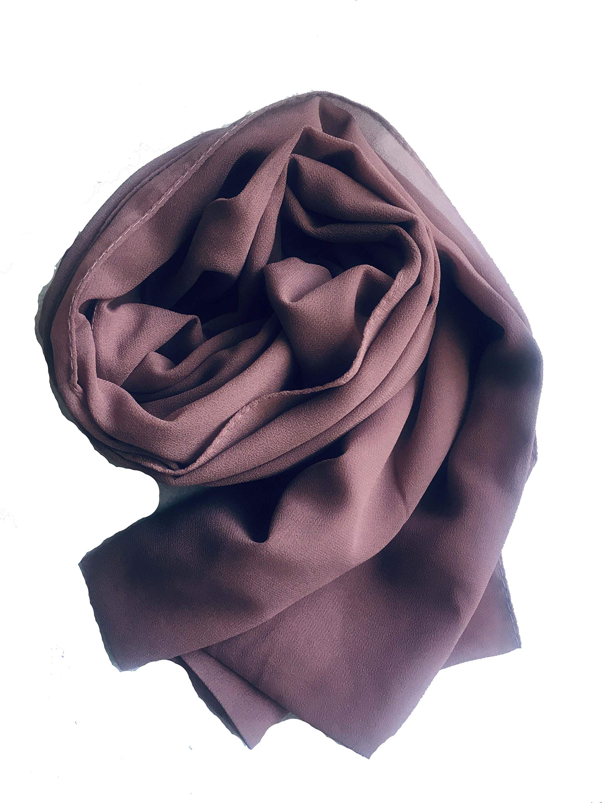 180X80 Chiffon Maxi Plain Scarf Hijab Sarong Shawl Large Wrap (Blush)