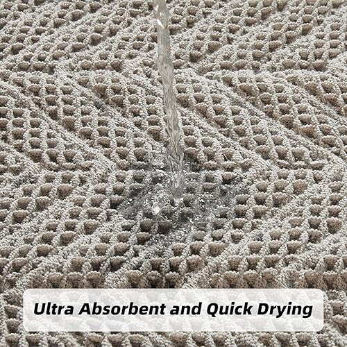 Miniatura 3 de BULULOM Alfombras de baño, alfombra de baño mejorada, superabsorbente, antideslizante, lavable a máquina, tapetes de baño para baño, tapetes de baño