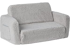 Delta Children Cozee Flip-Out Sherpa 2-in-1 Convertible Sofa