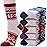 ANTSANG Merino Wool Socks for Women Hiking Warm Thick Thermal Winter Boot Comfy Crew Cozy Cabin Heavy Work Snow Soft Ladies Socks 5 Pairs Christmas Stocking Stuffer White Elephant Gifts (Snowflake A)