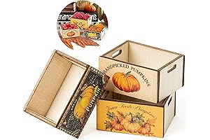 Miniature Wooden Crates - Autumn Harvest Dollhouse Decor