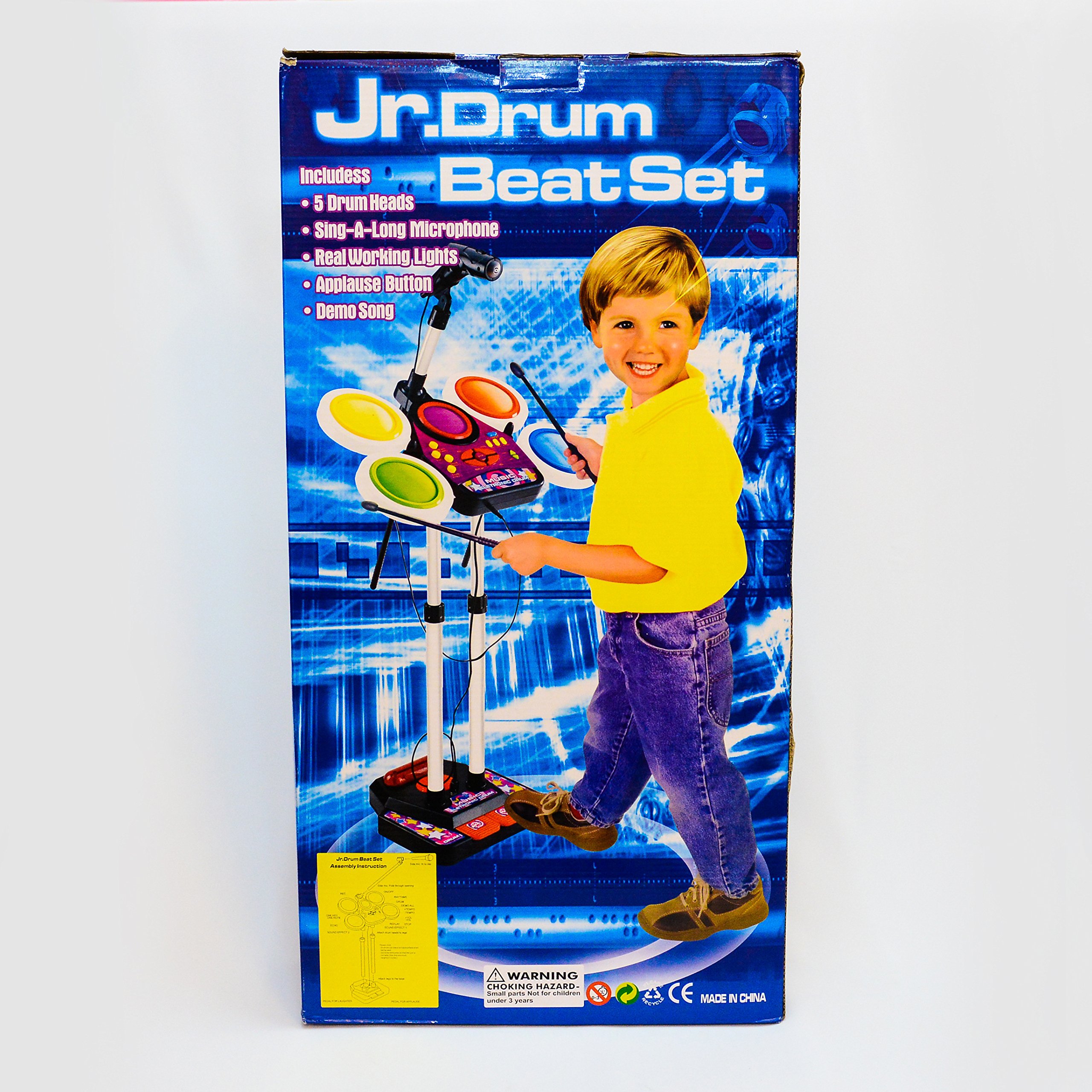 Jr. Drum Beat Set with Sing-A-Long Microphone and Real Working Lights (45cm Ã - 25cm Ã - 122cm)-image-35