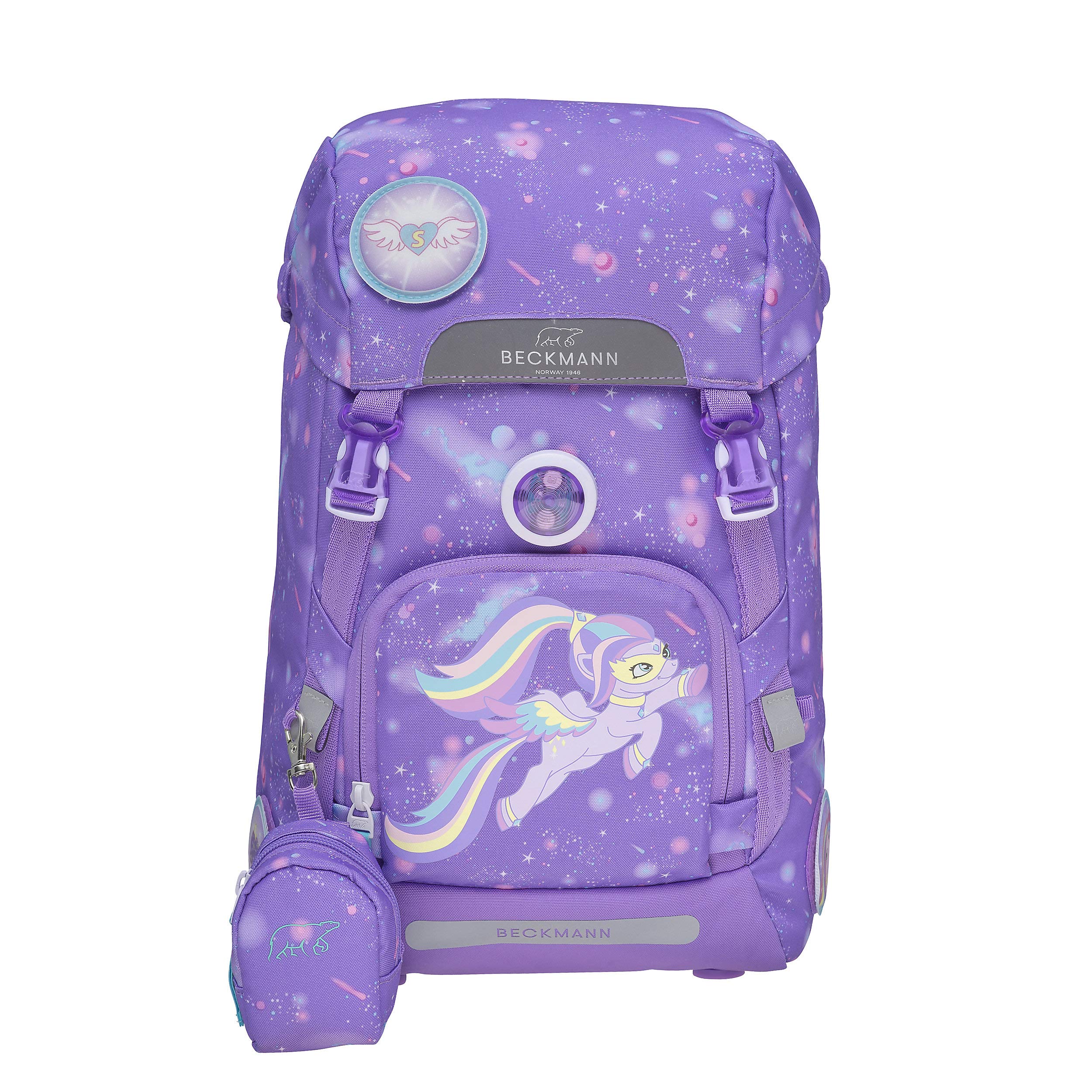 Beckmann of Norway Classic 22 Liter Schulranzen Set 4tlg. 1. Klasse, Beckmann Farbe:Super Pony