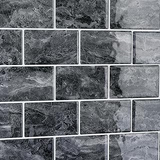 CRE8TIVE 16 Sheets Grey Subway Tile Peel and Stick Backsplash Tile Stick...