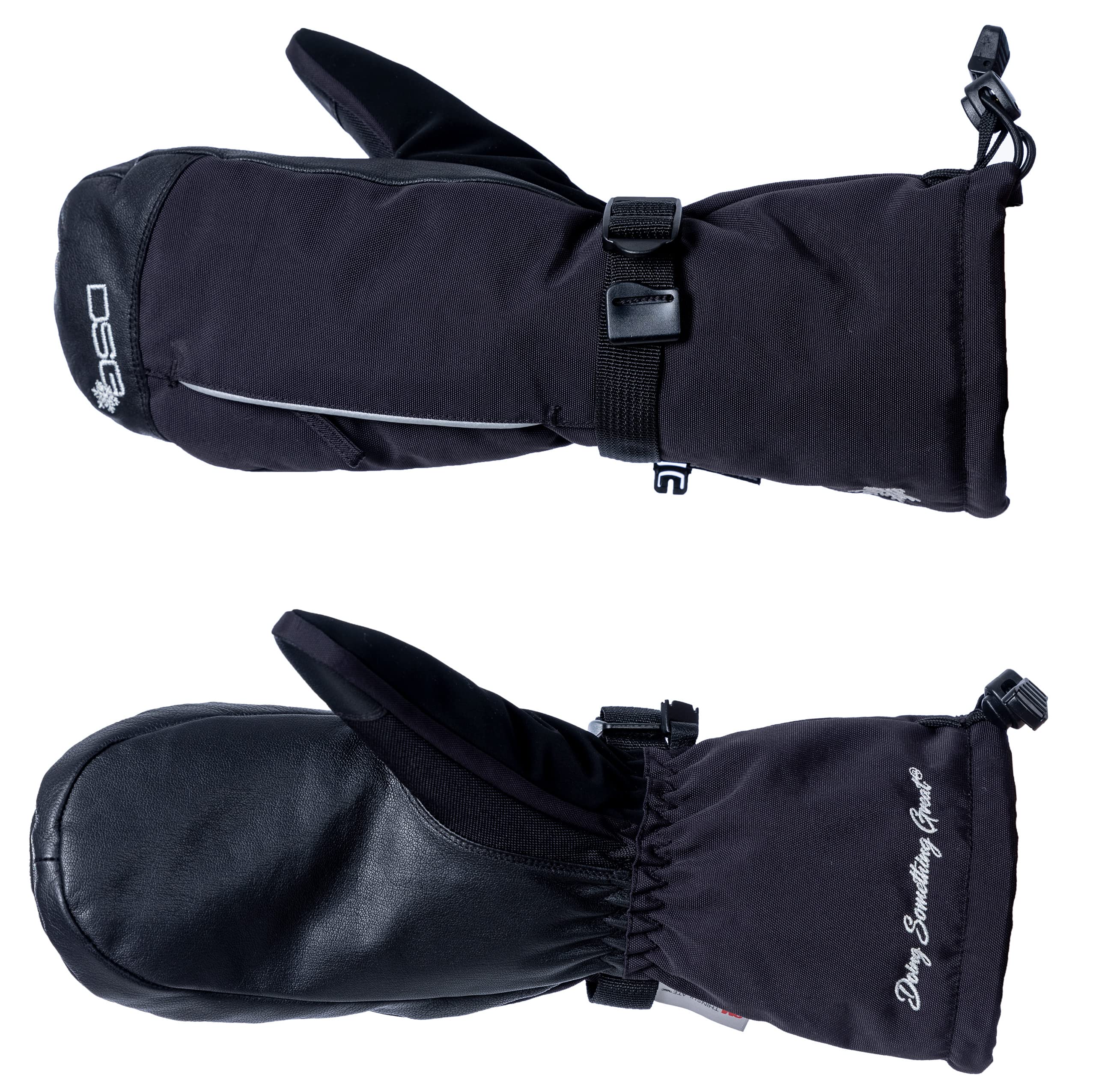 DOING SOMETHING GREAT (DSG Outerwear) Women's Snowmobile Trail Mittens 3.0 (X-Large, Black)
