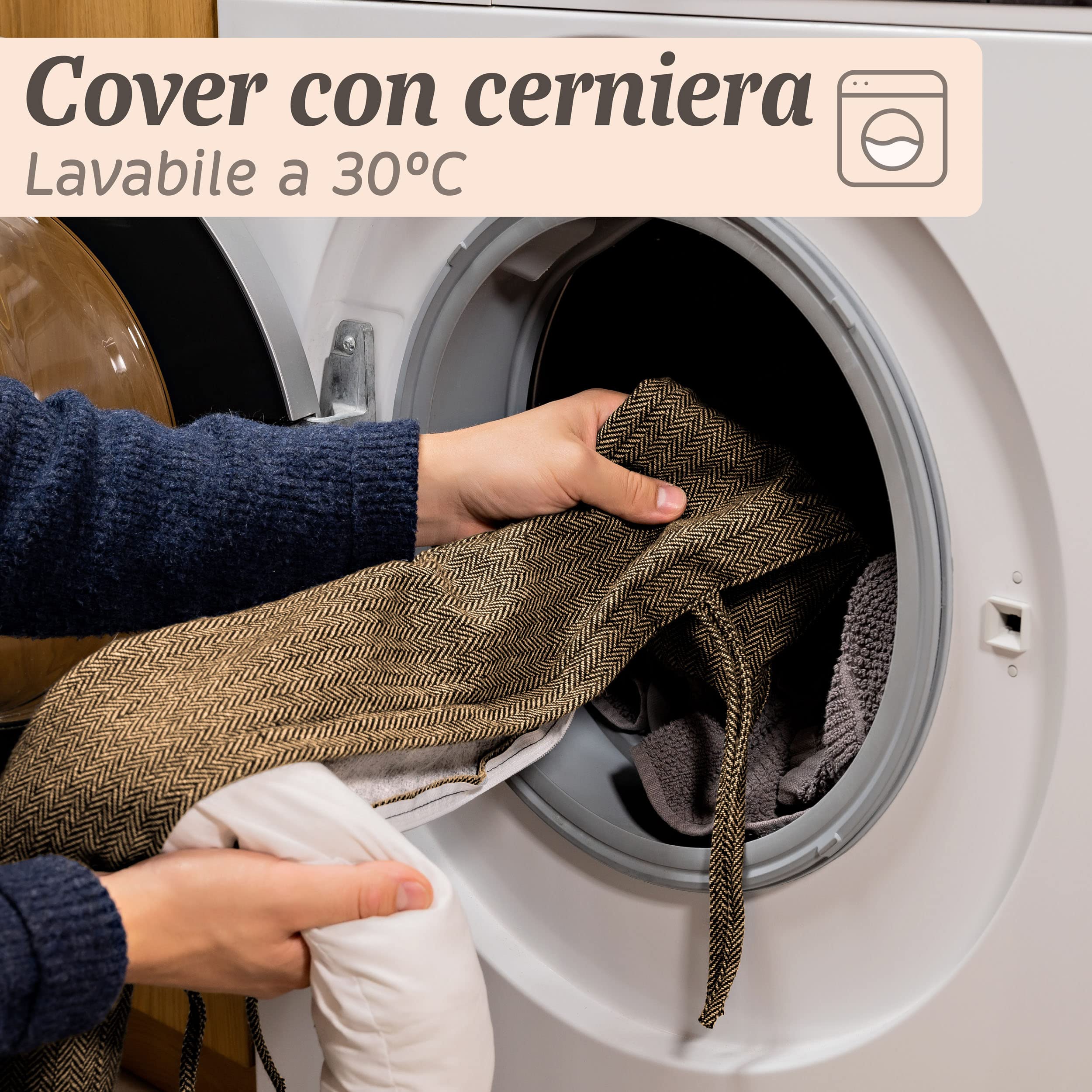Praknu Paraspifferi Isolante per Porte e Finestre 90 cm - Lavabile - Risparmio Energetico - Extra Pesante - Marrone