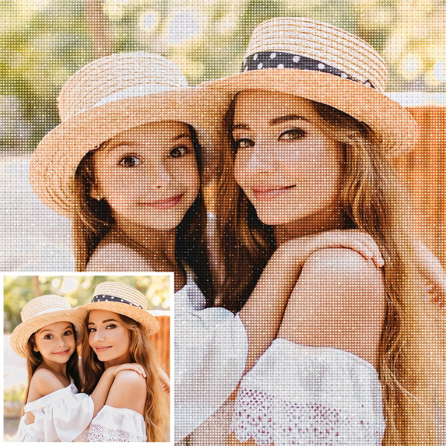 Rainsar Custom Diamond Art Painting Kits for Adults - Personalized Diamond Art from Photo, Custom Your Own Picture - 5D Full Drill DIY Home Decor & Unique Gifts, Round/Square Drill, 50x80cm