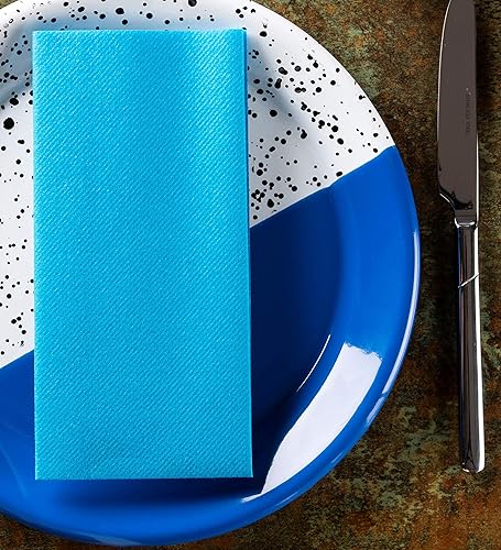 Vista 7 de Servilletas de papel azules Tela desechable de lino como servilletas de cena Toallas de mano Toallas de mano Servilletas de papel suaves