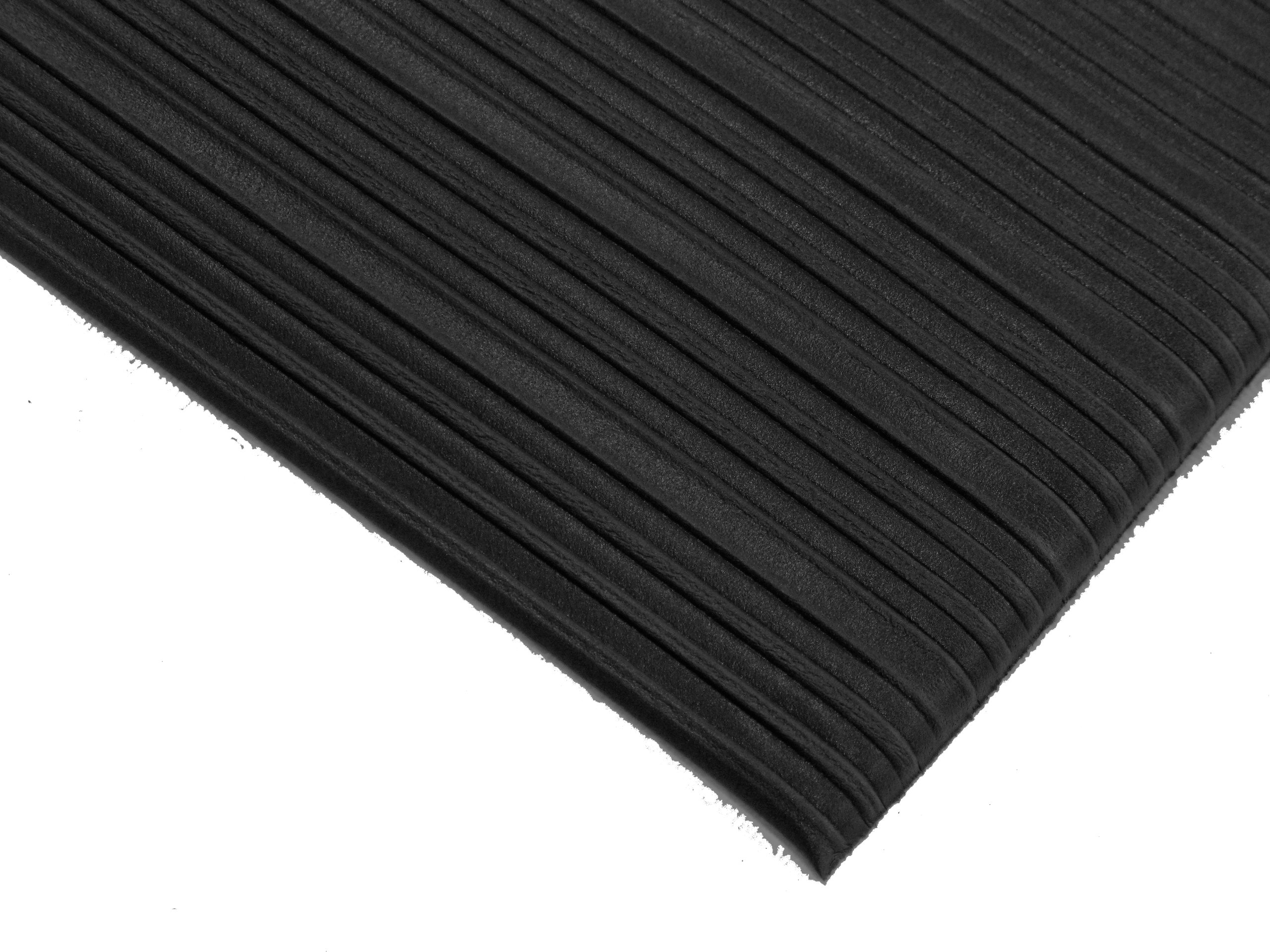 Herco 2' x 4' Vinyl Sponge Anti-Fatigue Mat - Black