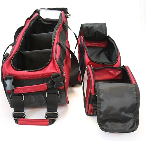 Vista 15 de 3 Ball Deluxe Bowling Tournament Roller Tote con zapato desmontable y bolsa de accesorios Camo,Azul-negro,Verde,rojo-blanco-azul