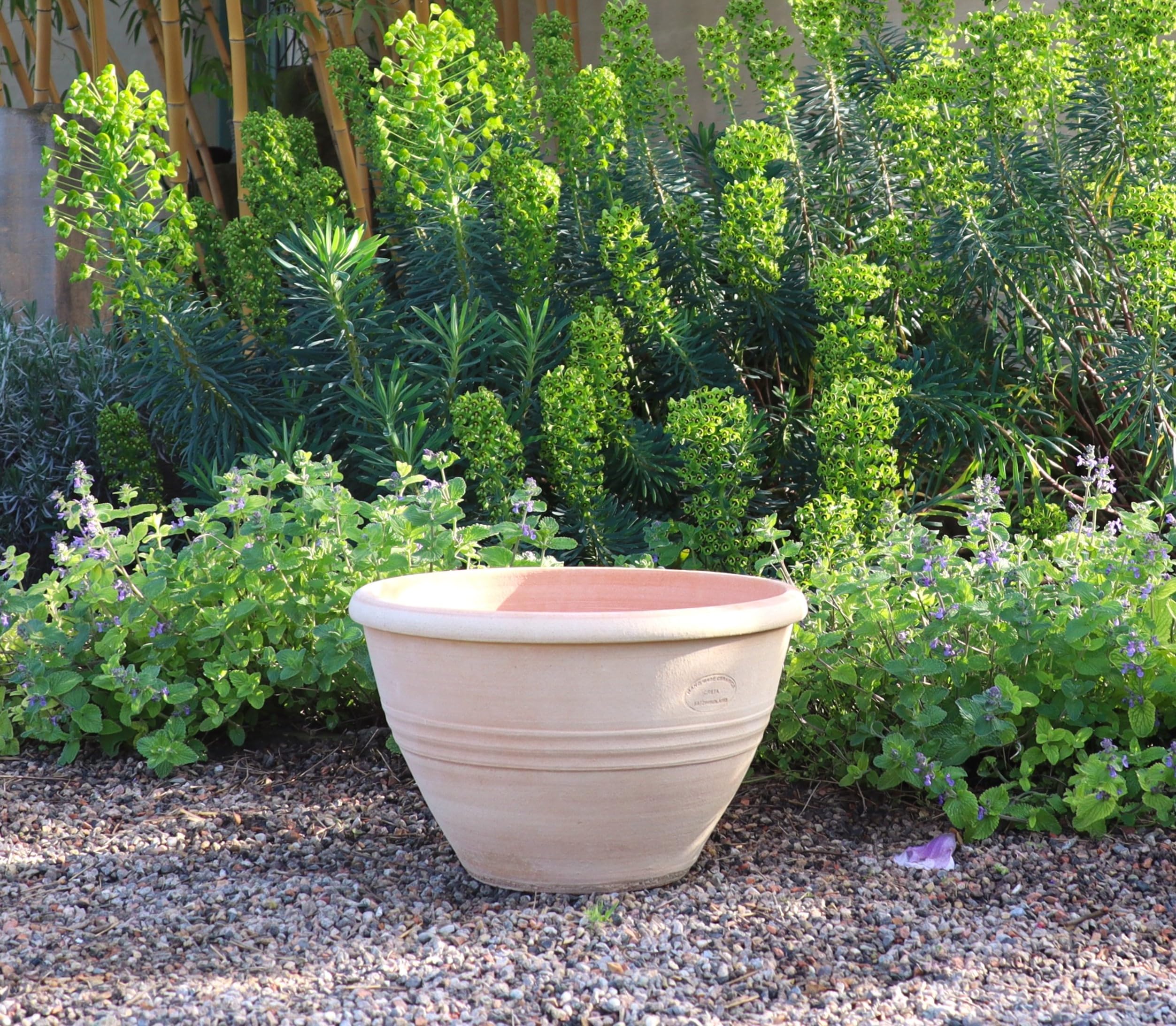Palatina Werkstatt, Vernonica - Vaso per piante in terracotta resistente al gelo, in diverse misure, 35 cm