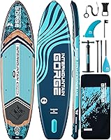 Intermountain Gorge 11x34 Inflatable SUP Paddle Board - 420lb Ultra Wide Stand Up Paddleboard for Yoga, Family, Fishing All Levels