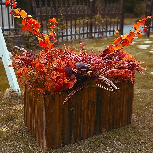 Miniatura 6 de PARTY JOY 15 racimos de flores artificiales de otoño de orquídeas falsas para exteriores, Acción de Gracias, decoración de otoño para el hogar