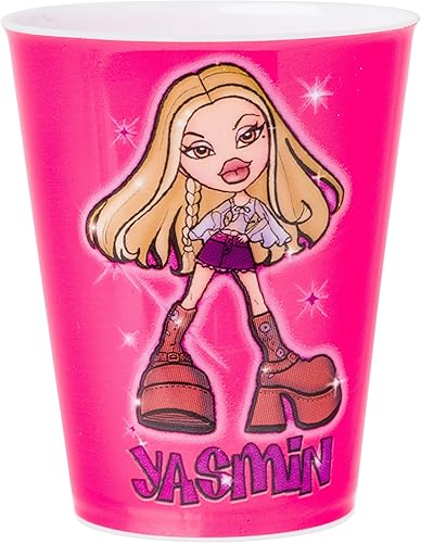 Miniatura 6 de Silver Buffalo Bratz Sparkle con Jade, Sasha, Yasmin y Cloe - Juego de 4 vasos mini de plástico, 1.5 onzas