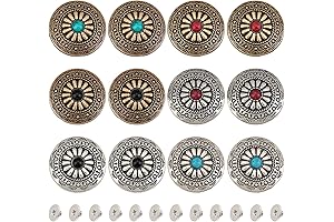 GORGECRAFT Flower Buds Screw Back Conchos for Leather Craft