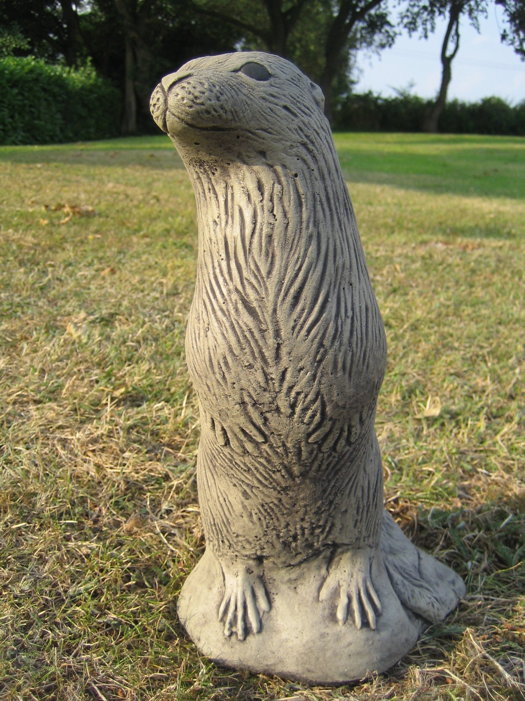 Neilsstonecraft Standing Otter Stone Garden Ornament