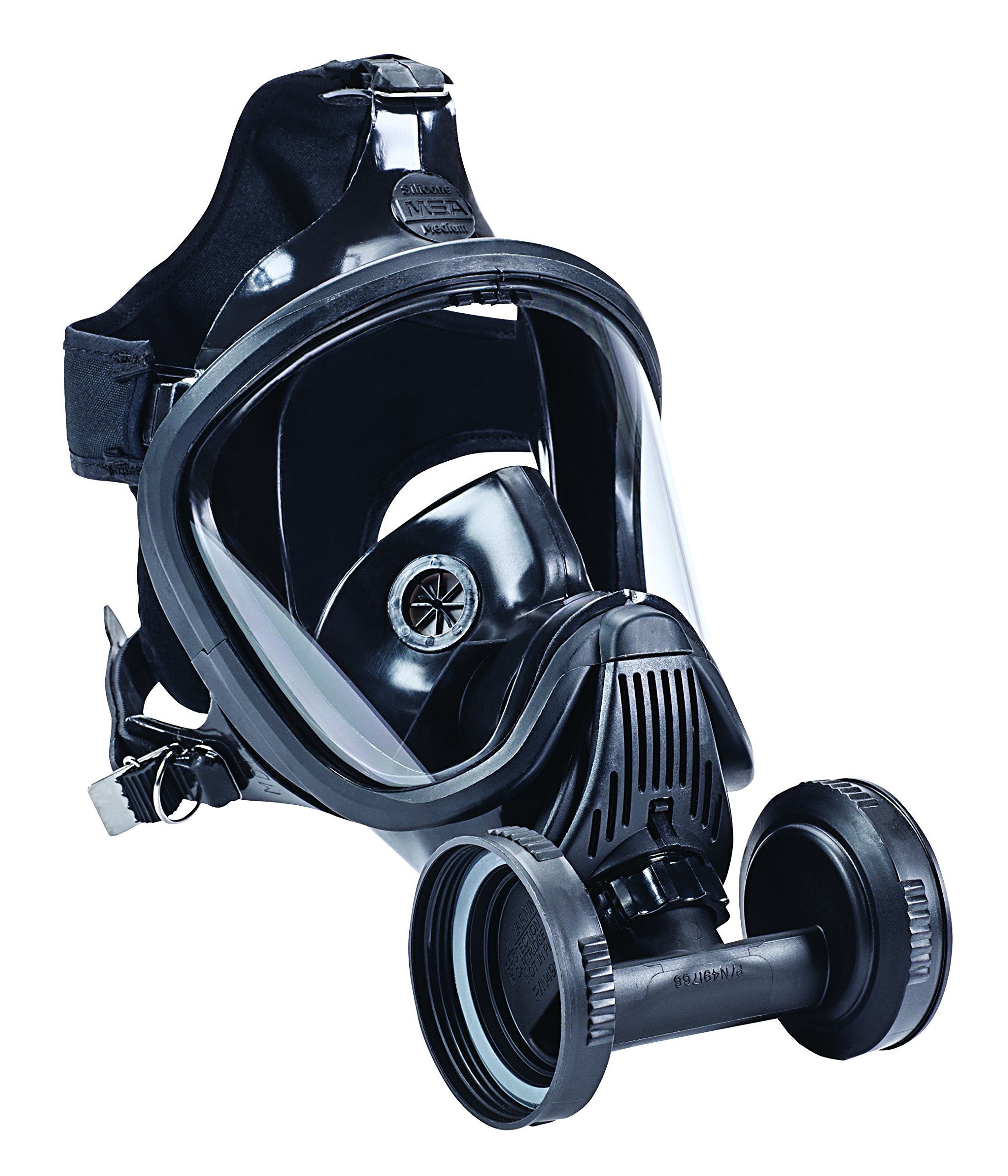 MSA 10016756 Ultra Elite Facepiece with Twin-Cartridge Adapter, SoftFeel Silicone, Medium