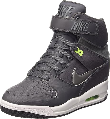nike wmns air revolution sky hi black and white