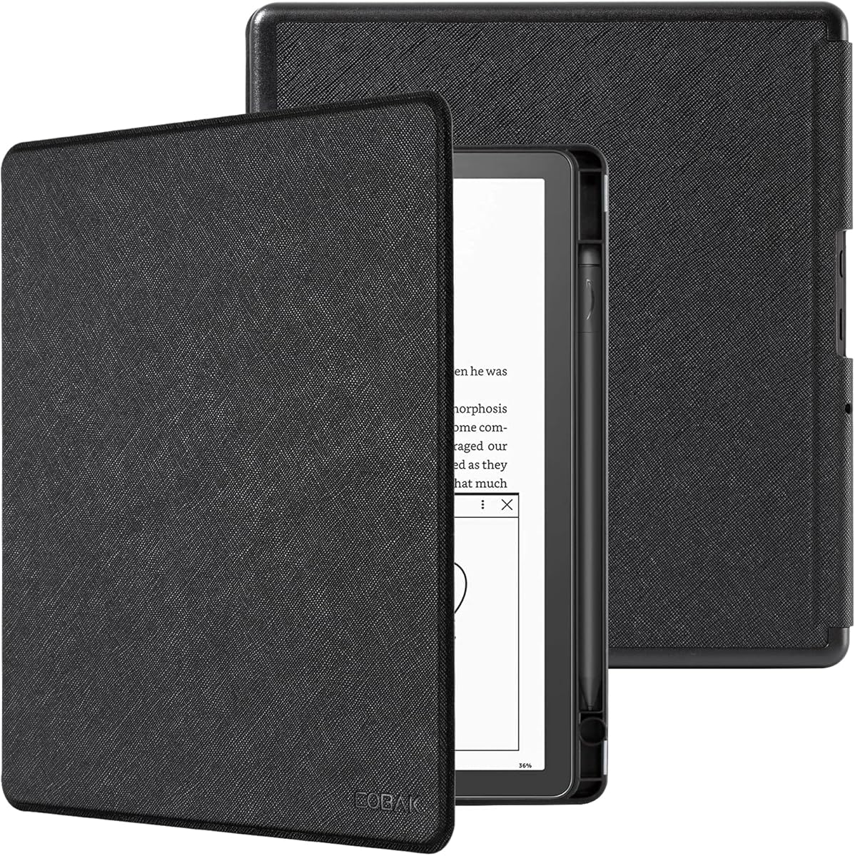 CoBak Case for Kindle Scribe - All New PU Leather Cover with Auto Sleep Wake Feature for Kindle Scribe 10.2" 2022 & 2024 Released with Pen Holder