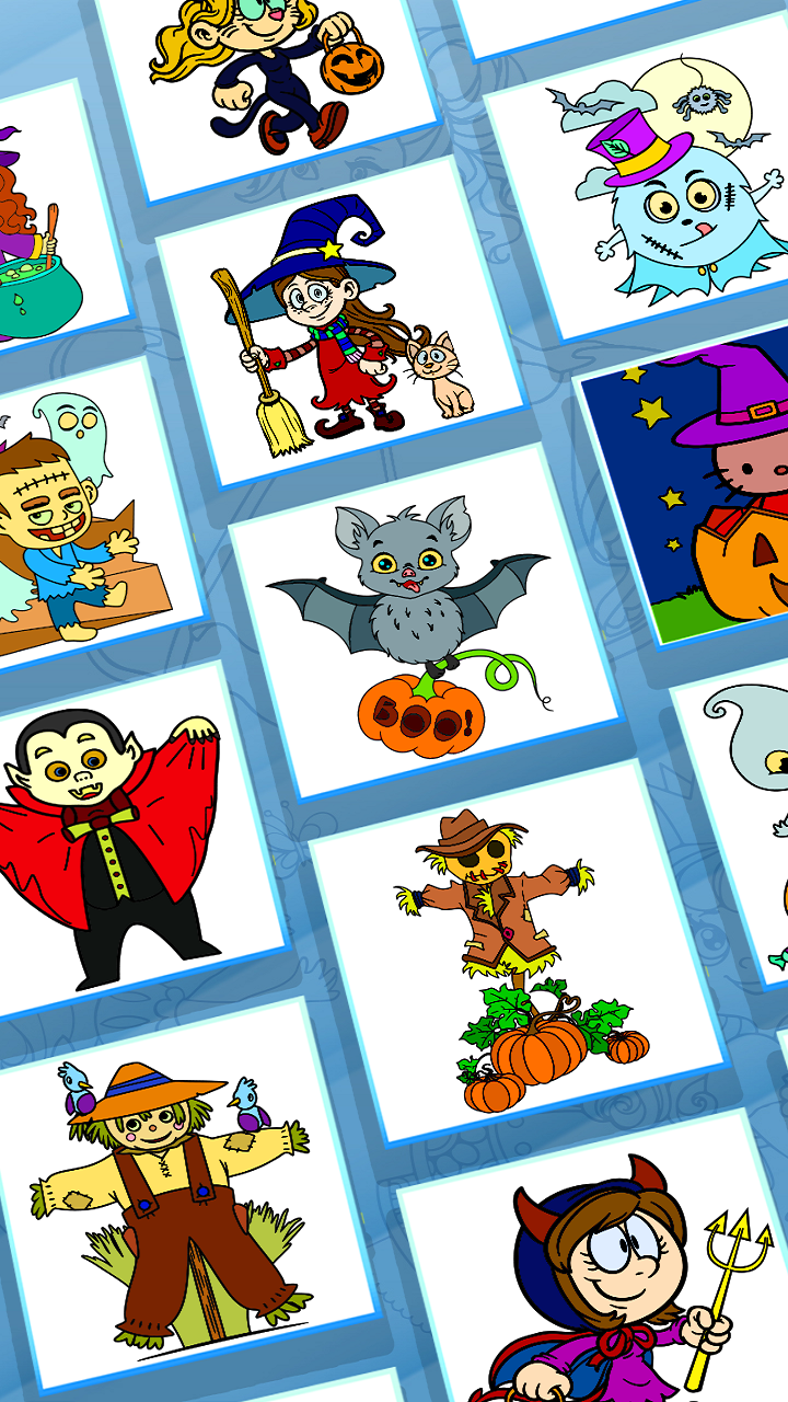 Halloween Color By Number Coloring Book For Kids - Happy Painting - App ...
