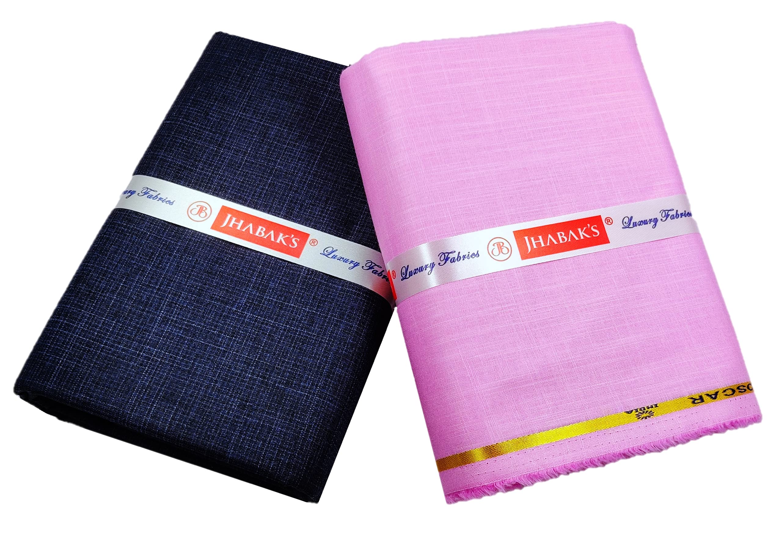 Unstitched Solid Shirt & Trouser Fabric Set For Men Cotton Material 1.60m Shirt Cloth 1.30m Pant Piece (Rose Pink)