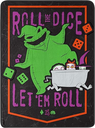 Northwest Nightmare Before Christmas Micro Raschel - Manta de 46 x 60 pulgadas, enróllalas