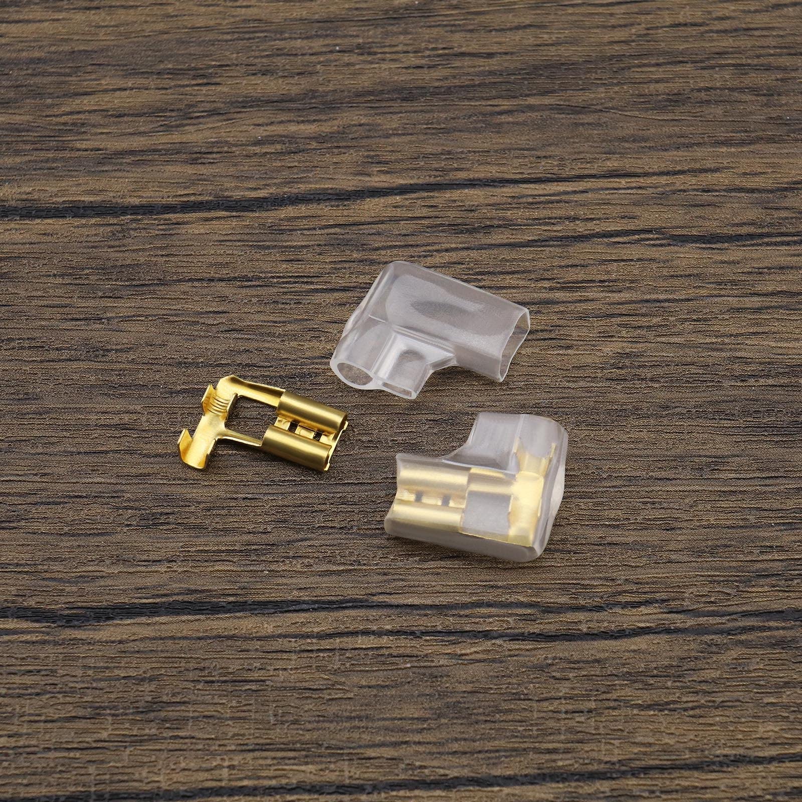 Aexit 300 Pezzi Connettori A Forcella Femmina, Terminali A Crimpare Non Isolati, 2.8mm, Per Cavi 0.5-0.8mm2 - 2