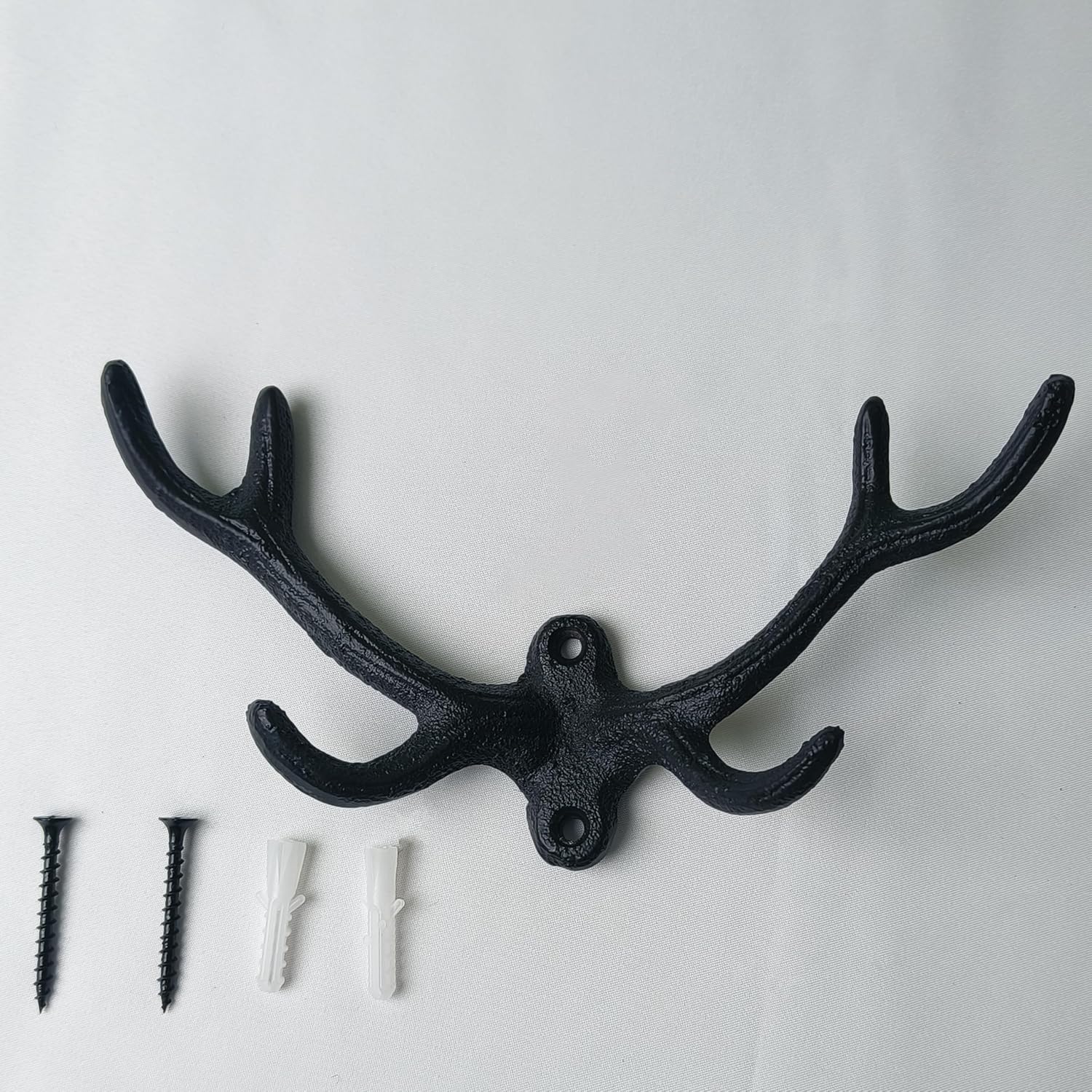 Cast Iron Hooks Antler Decor Coat Hooks Rustic Coat Hooks Wall Mounted for Entryway Bathroom Bedroom
