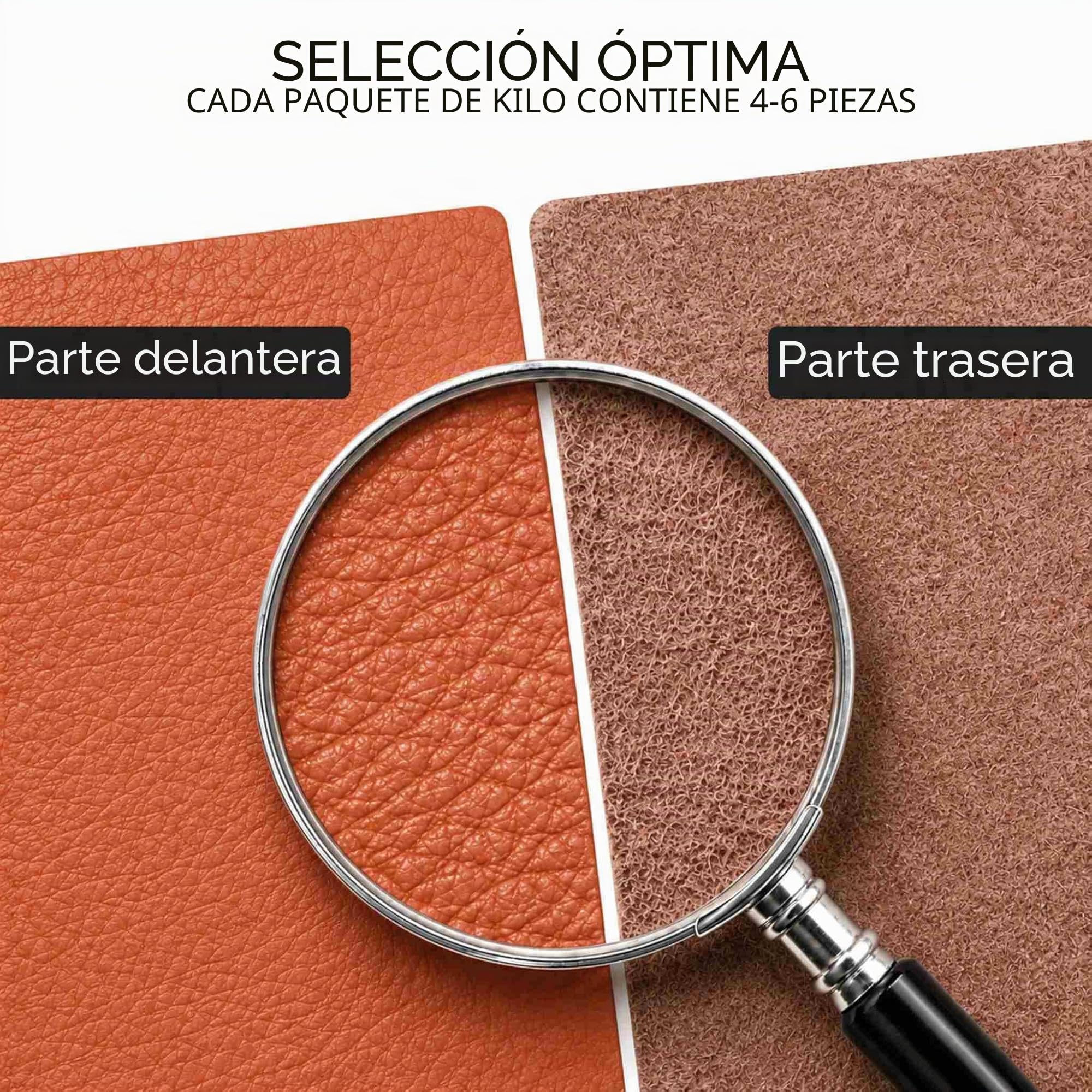 Langlauf Schuhbedarf ® - Retales de piel extragrandes (1 kg), color marrón. Todas las piezas son de un Tamaño mínimo DIN A3, incluye instrucciones para patucos (idioma español no garantizado)
