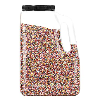 GranAroma Rainbow Nonpareils, Decorative Sprinkles, Cakes & Cookies, Bakery Staple (8.5 Pound)